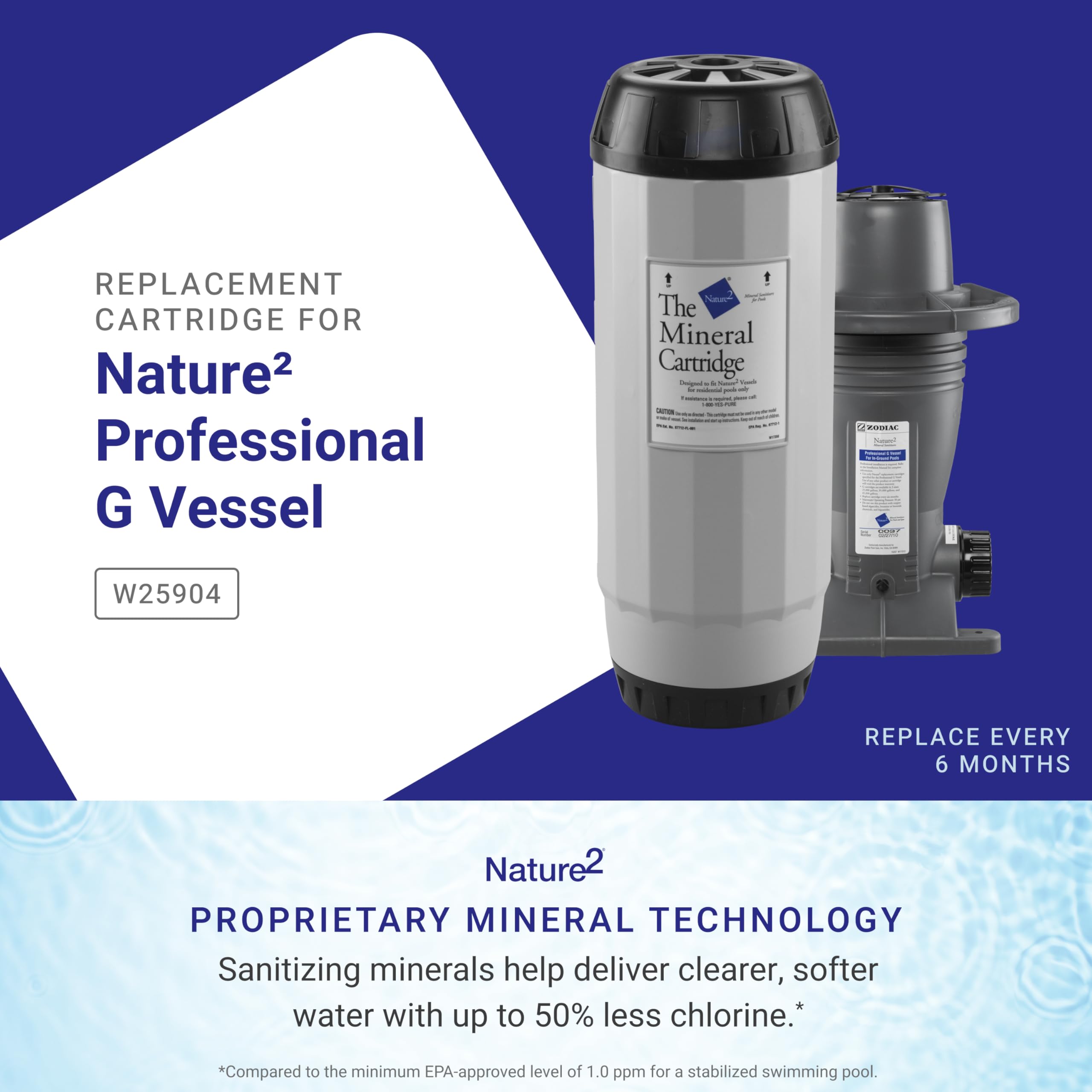 Nature2 G45 installed in Nature2 Professional G vessel showing straightforward replacement