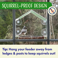 Nature's Hangout slide-out tray open for easy refill and cleaning benefit