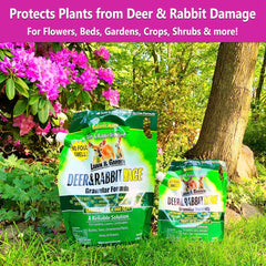 Nature's MACE being applied as perimeter in garden to protect plants