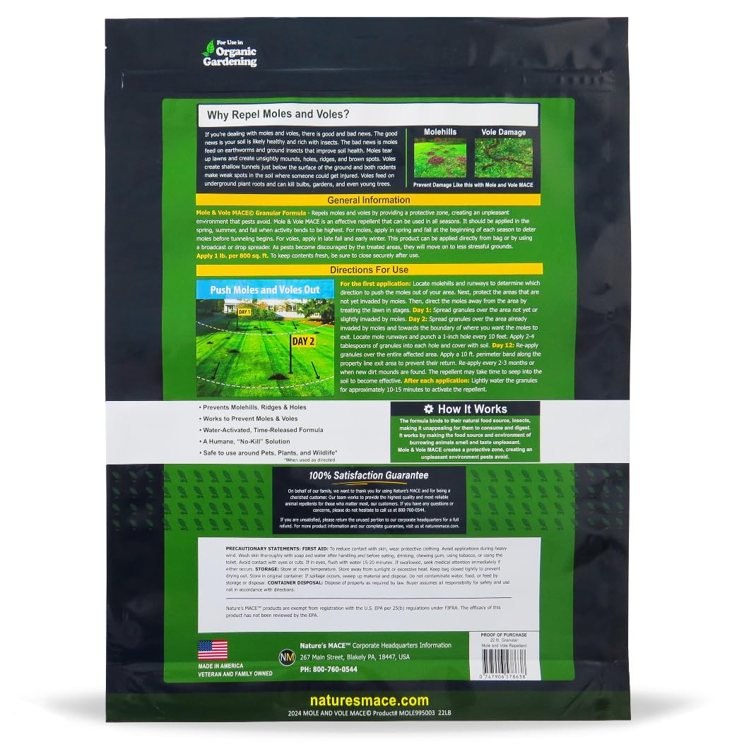 Nature's MACE close-up granule texture illustrating easy spread