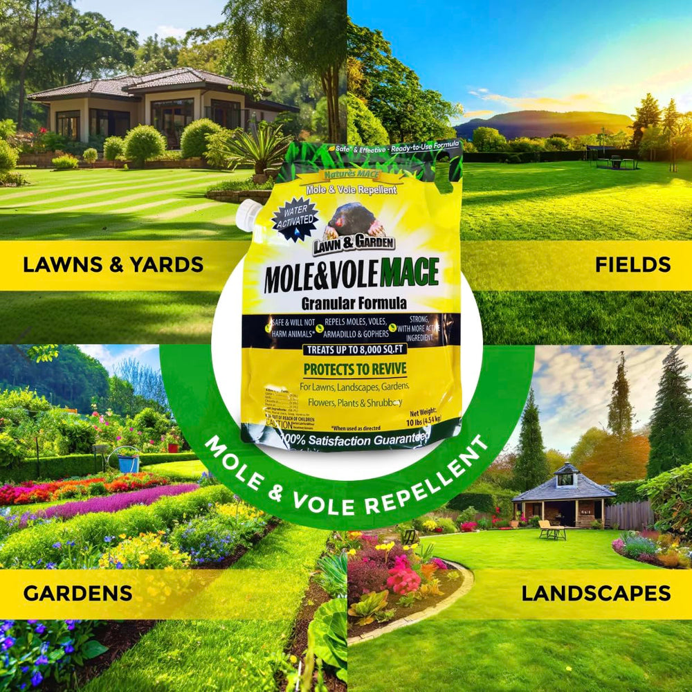 Nature's MACE granules applied with shovel for simple use