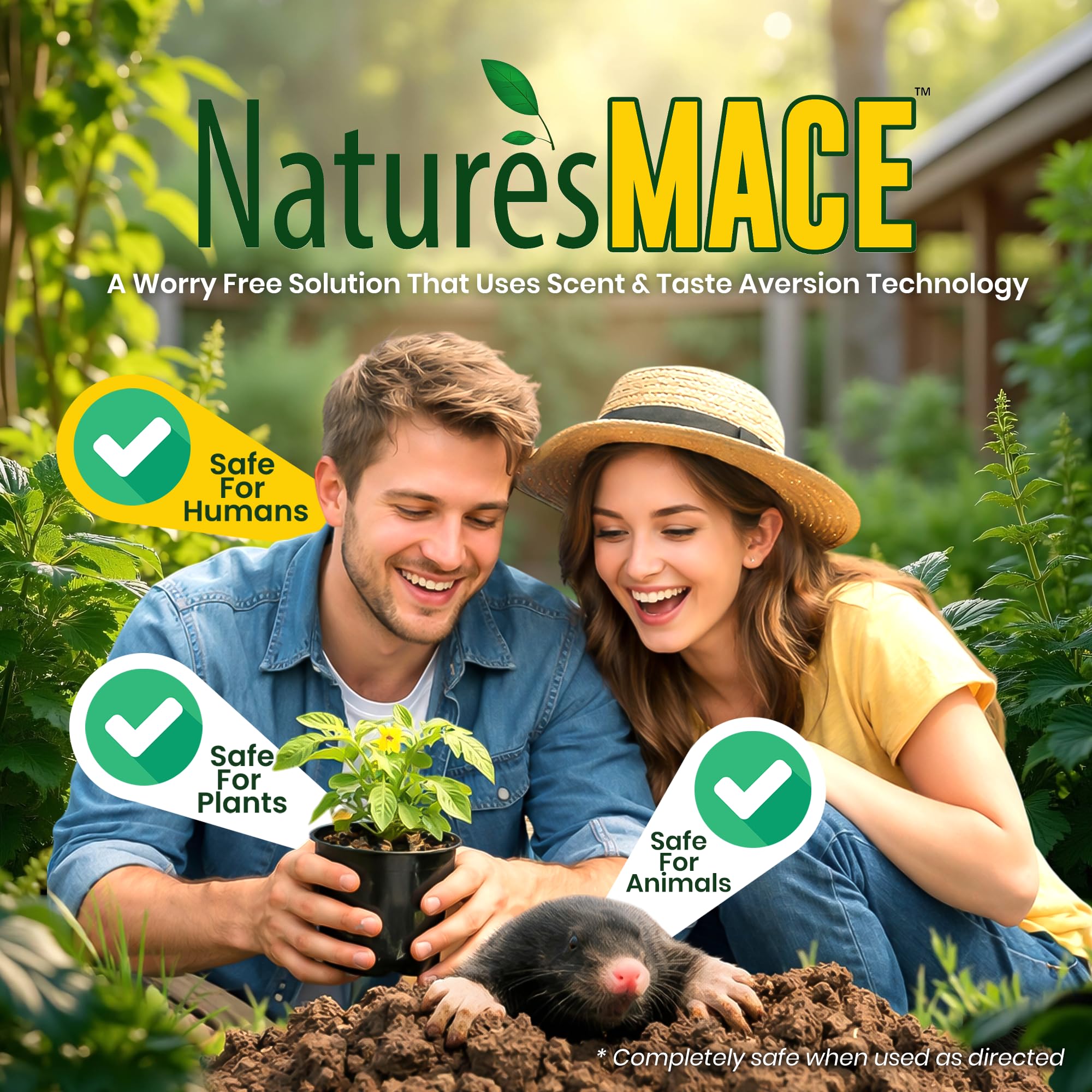 Nature's MACE 10 lb bag next to ruler showing pack size clarity