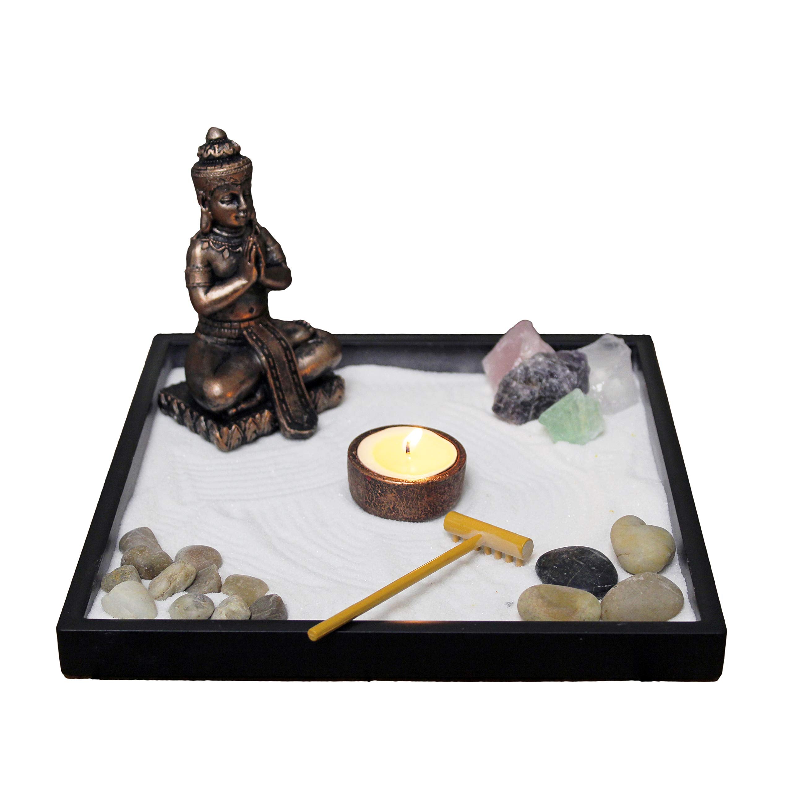 Nature's Mark crystal paired with river stones for visual balance and energy