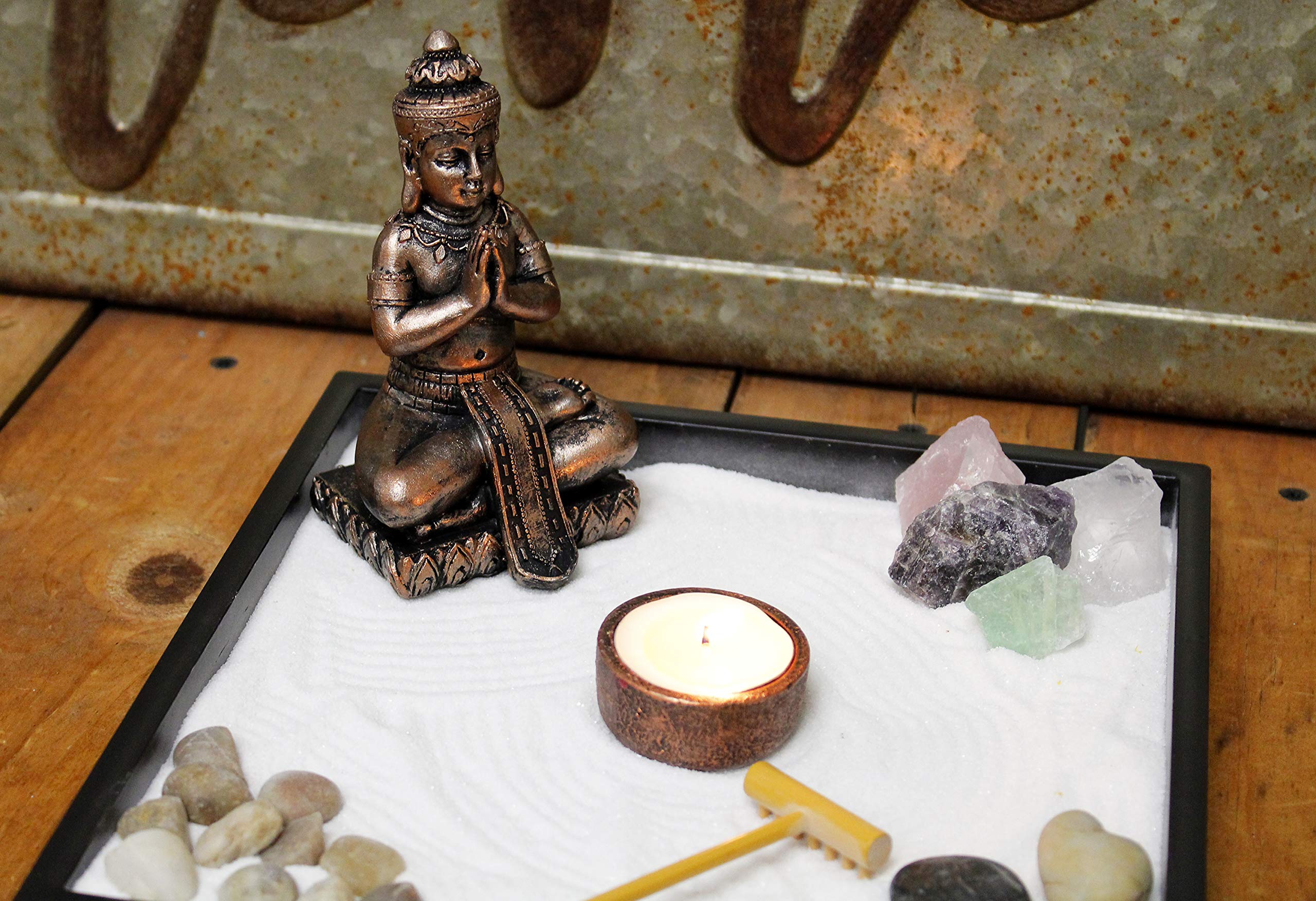Nature's Mark black square tea-light holder adding gentle ambient light and calm
