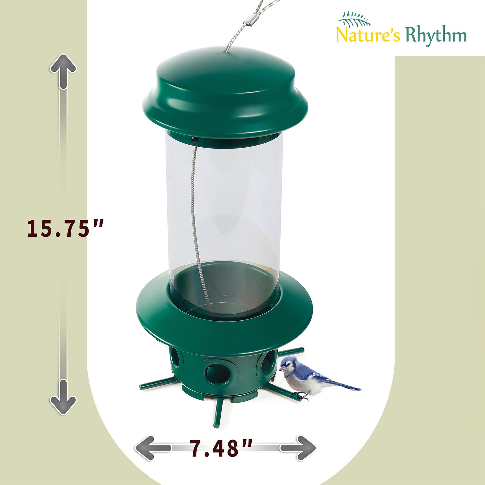 Nature's Rhythm top lid detail highlighting weatherproof design and rain protection