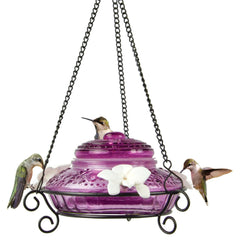 Nature's Way front view showing antique feeder and decorative basket inviting birds
