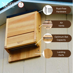 Nature's Way close-up of landing kerfs showing easier bat entry and secure foothold