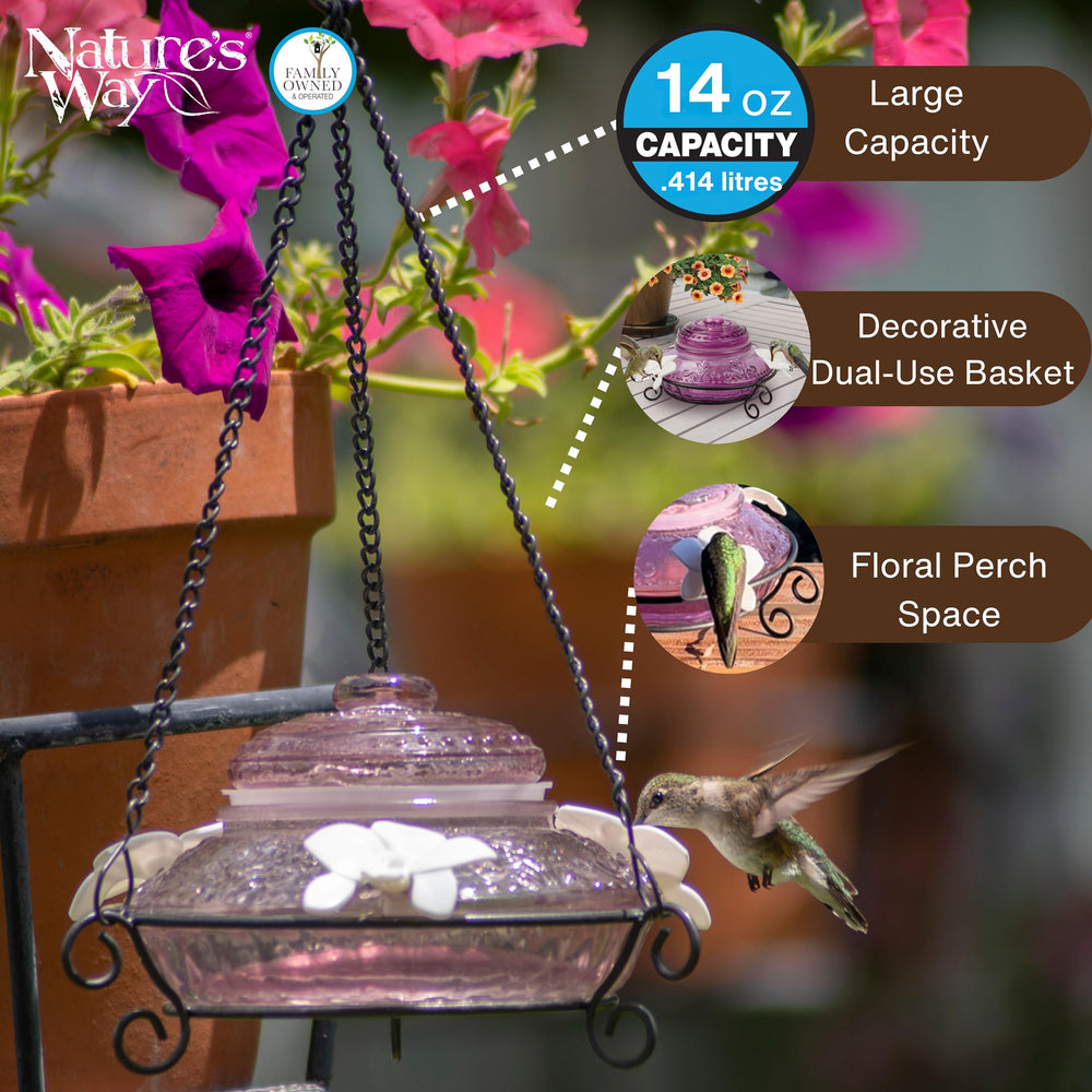 Nature's Way close-up of three lifelike flower ports showing leak-resistant fit