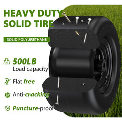 Natureza close-up of PU tread showing durable material and turf-friendly protection