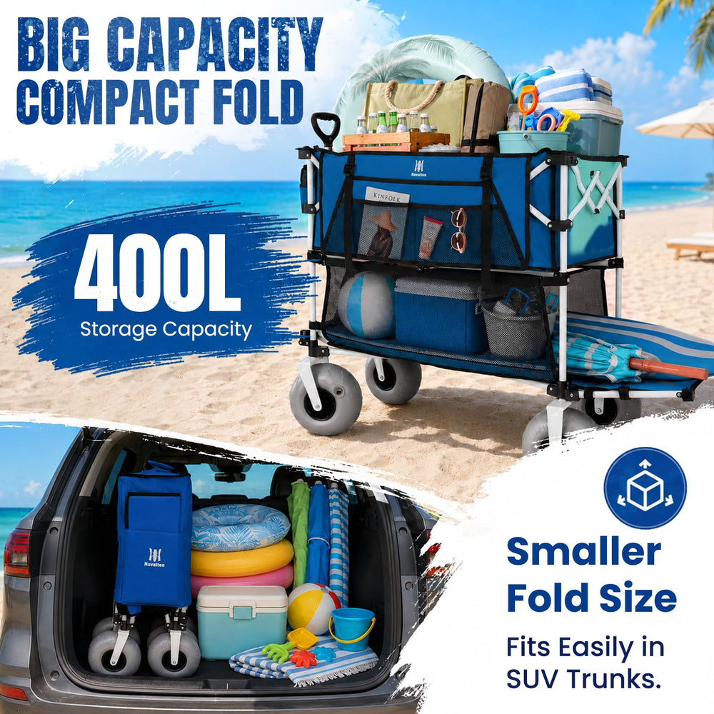 Navatiee folded compact wagon saving trunk and storage space