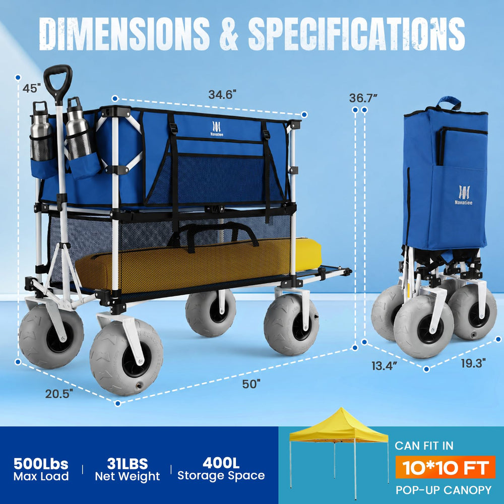 Navatiee loading heavy cooler showing robust support and stability