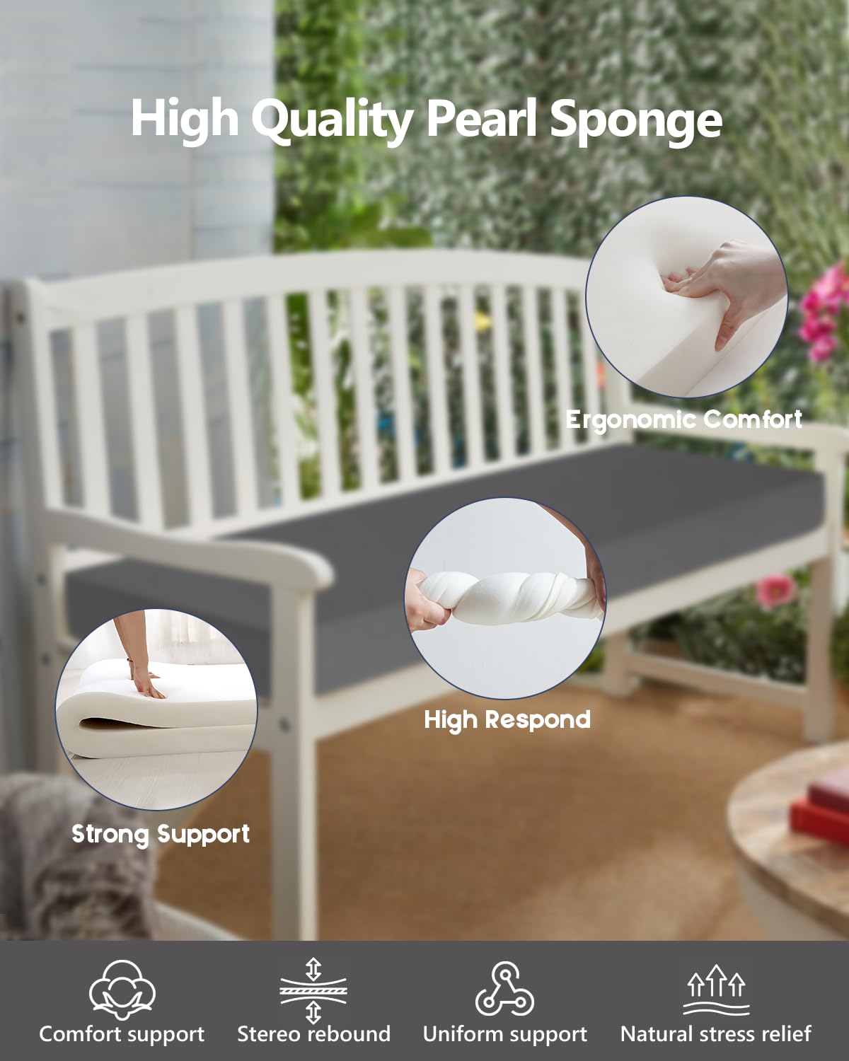 Navenwelle anti-slip bottom pattern pictured to demonstrate secure non-slip seating