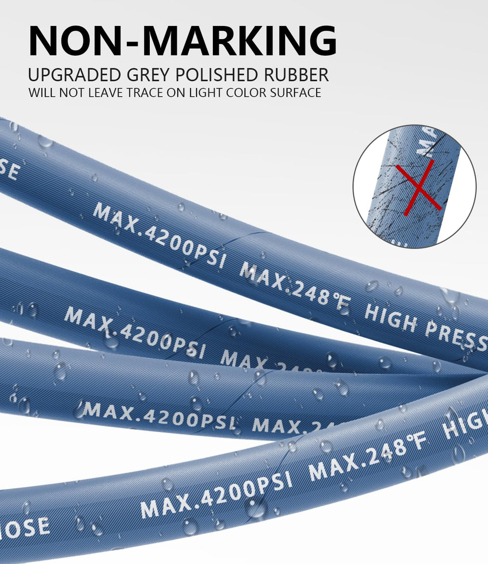 NAVOHEVEN hose bent to show ultra-flexible, kink-resistant handling benefit