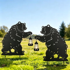 nawaza black bear lantern front view showing charming shape and instant curb appeal