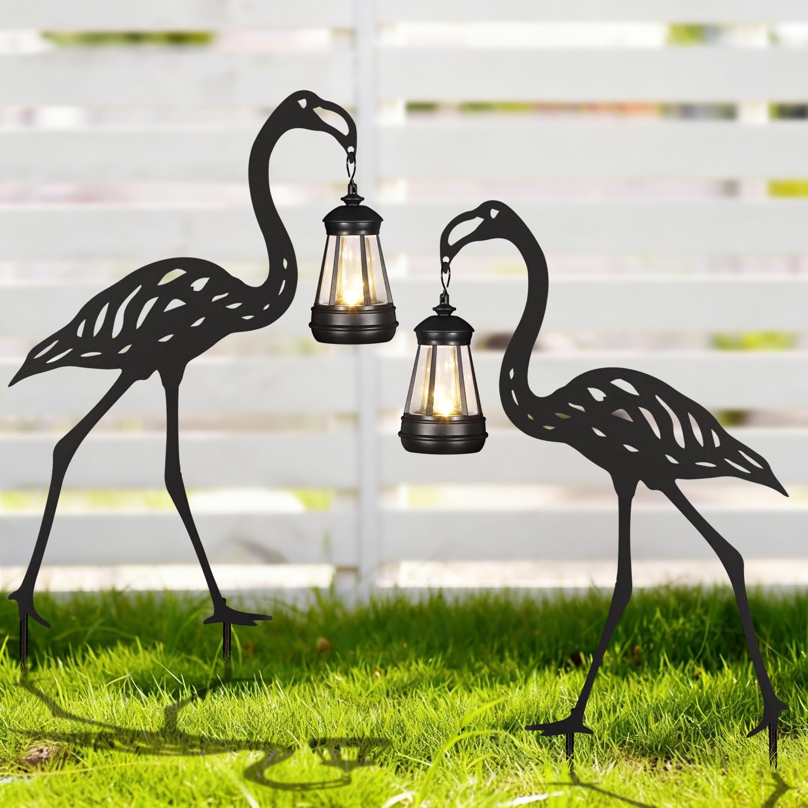 nawaza flamingo front view showing decorative silhouette and lighting benefit