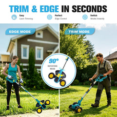 NAYDERTL layout of interchangeable blades showing versatility for yard tasks