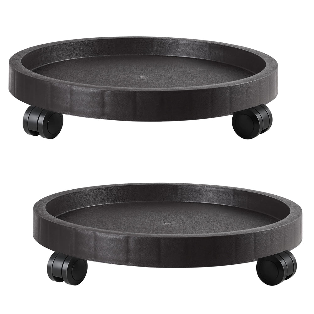 NAZKAEN front view of two 14.2 inch planter caddies showing stability benefit