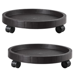 NAZKAEN front view of two 14.2 inch planter caddies showing stability benefit