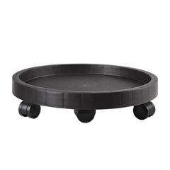 NAZKAEN front view of 17.5-inch wheeled planter caddy showing stable platform and casters