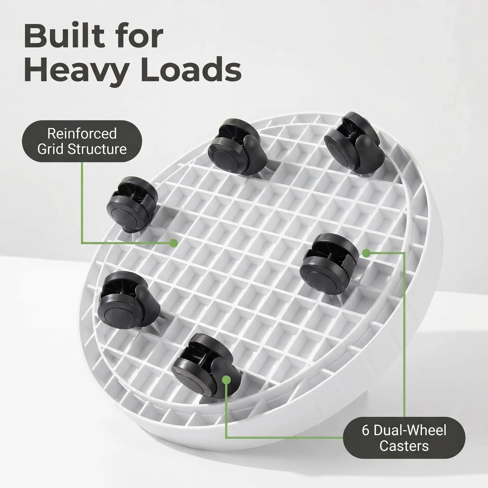 NAZKAEN indoor lifestyle shot with pot on caddy enabling easy repositioning and floor protection