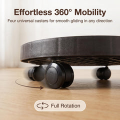 NAZKAEN side profile showing low height and wheels for easy maneuvering benefit