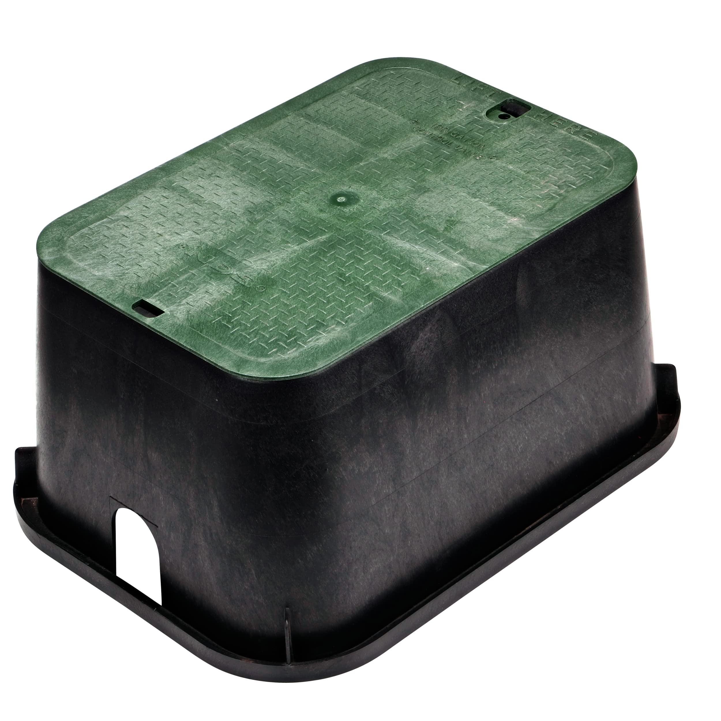 NDS front view of black box with green cover showing secure protection