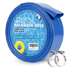 NEAGLORY front view of 2x100 pool hose showing durable construction and labeling benefits
