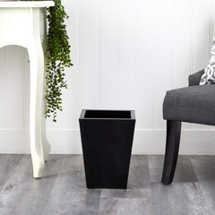 Nearly Natural planter staged in living room with plant adding modern greenery benefit