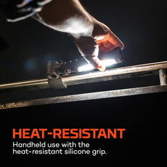 NEBO Grilla Light durable aluminum body close-up for heat resistance benefit