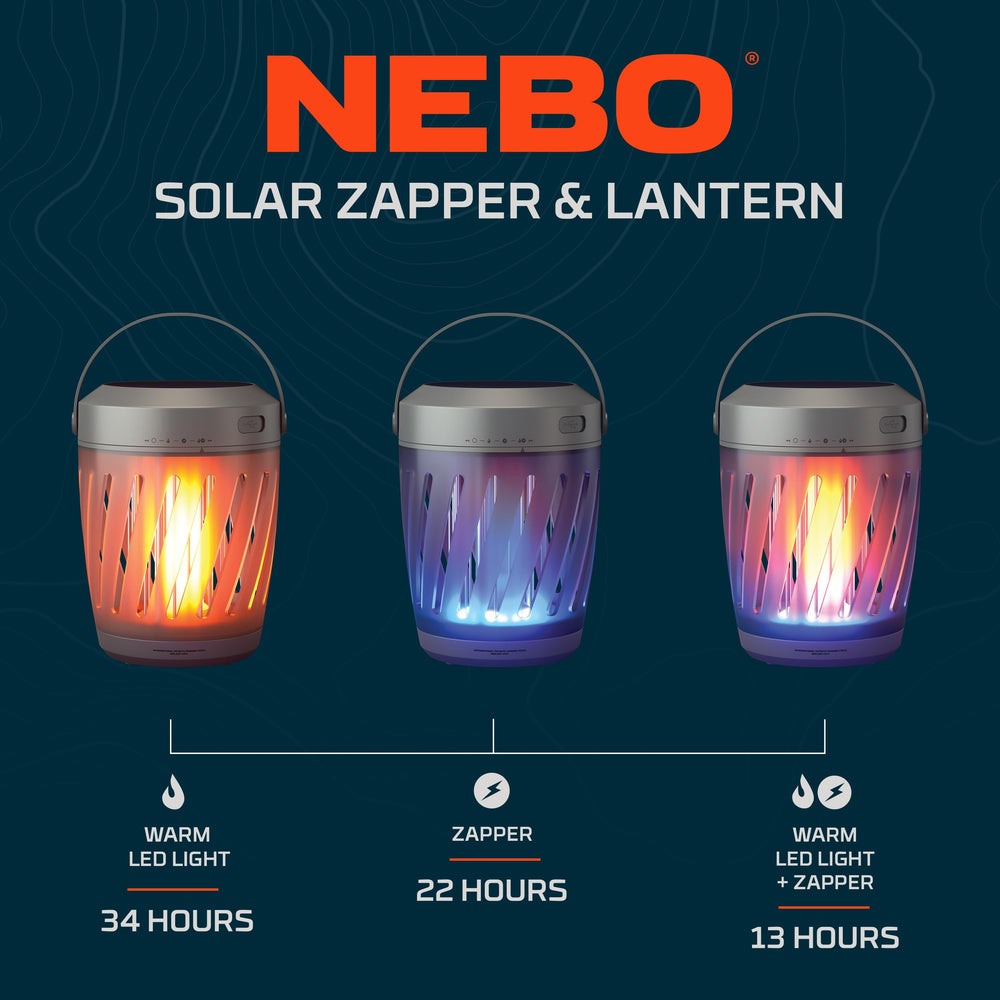 NEBO handheld size comparison showing portable outdoor lighting benefit