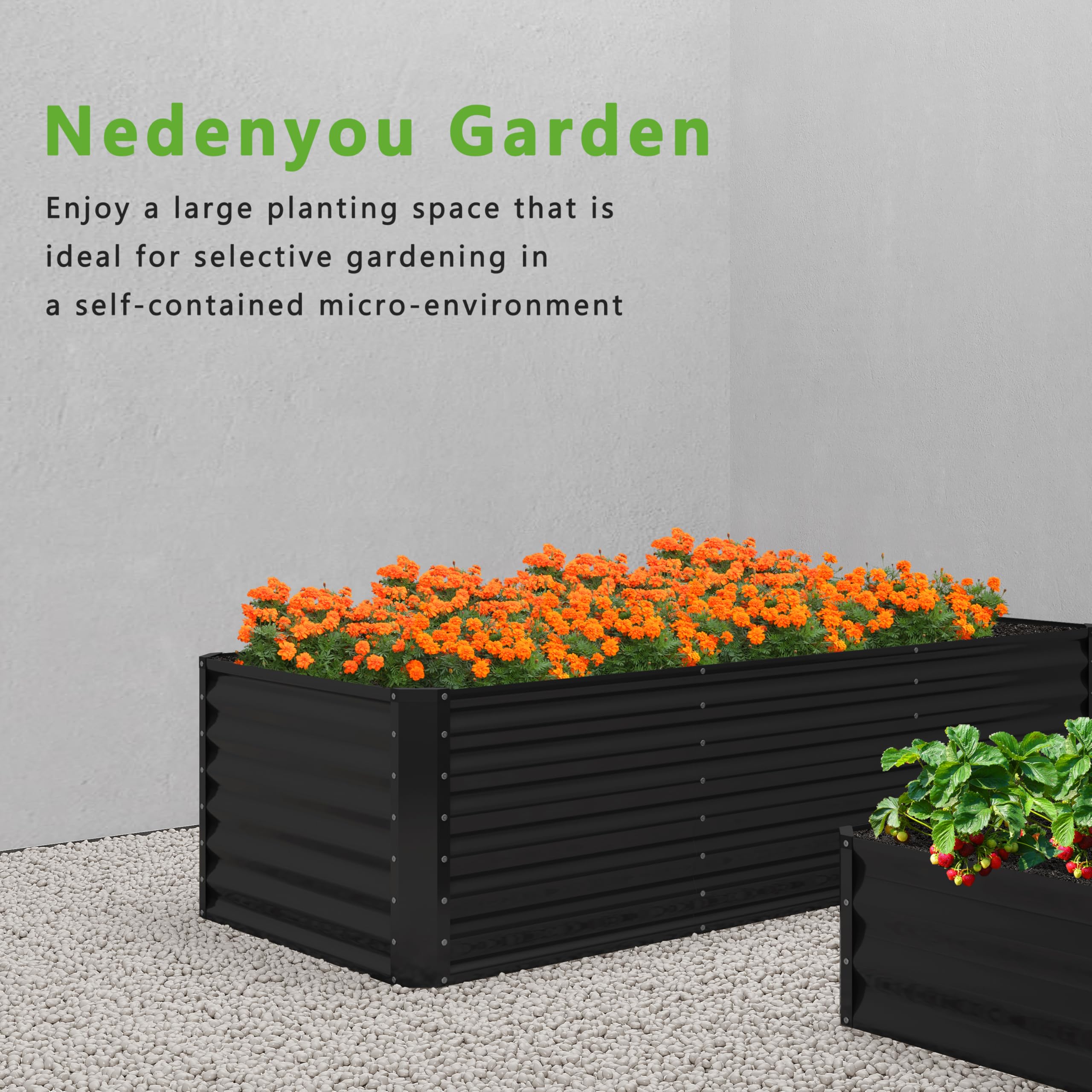 Nedenyou outdoor garden setting demonstrating neat modern look and functionality