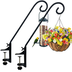 NEECONG front view of two heavy-duty deck hooks showing sturdy metal finish and clamp