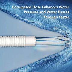 Nefemo hose connected to pool pump demonstrating easy install and sealing