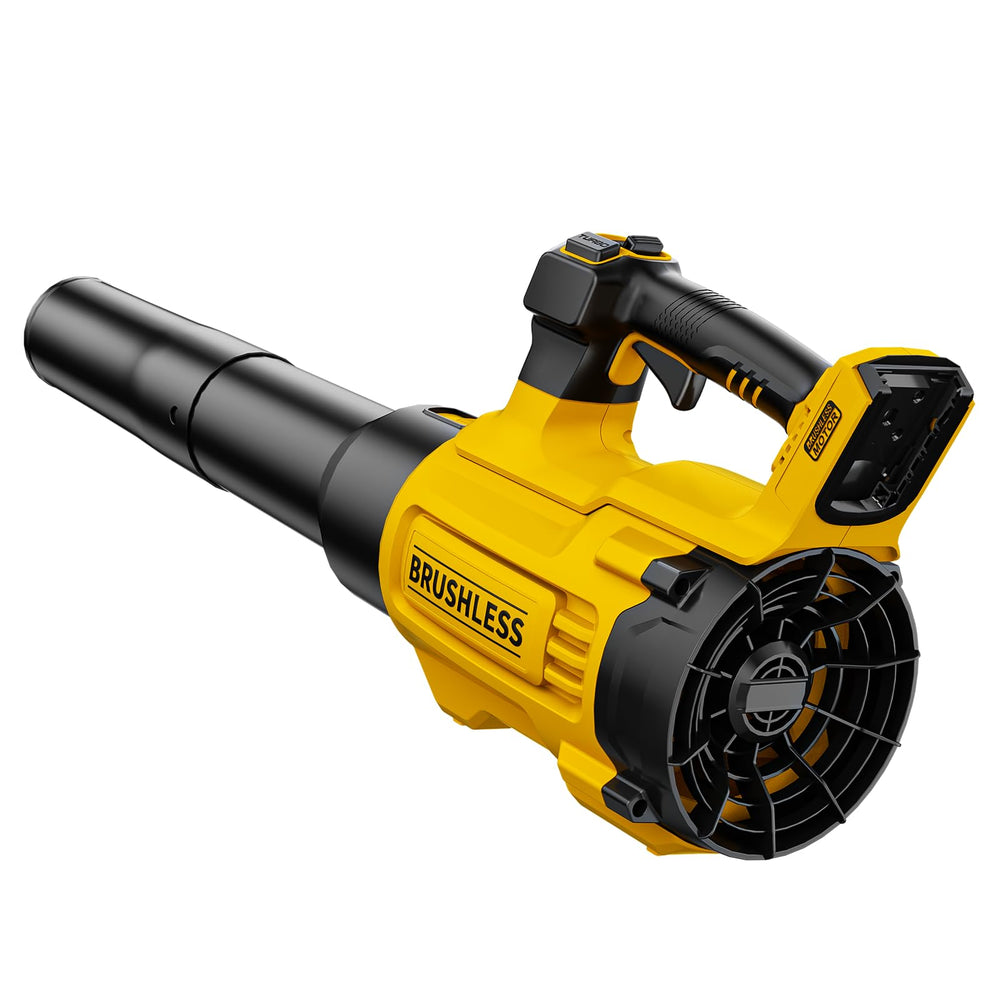 Nelhalt blower front view showing powerful airflow and easy handling