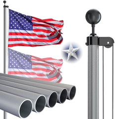 NELXINJO full-height 25ft pole front view showing sturdy build and display benefit
