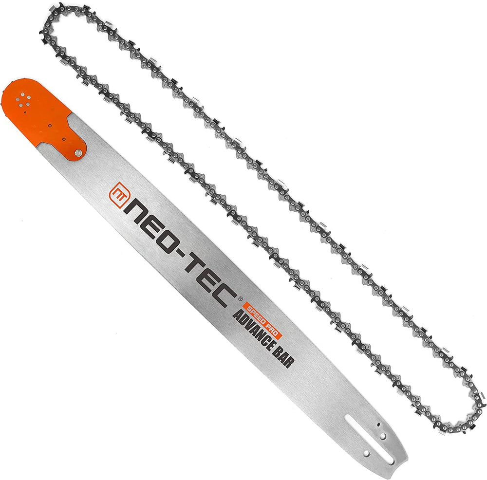 NEO-TEC front view showing bar and chain for clear product overview and fit