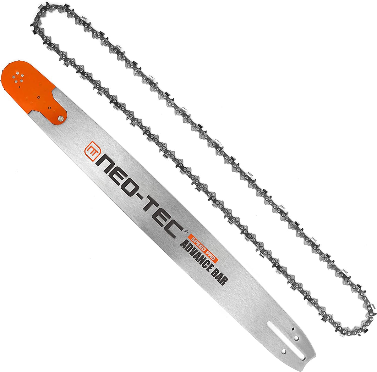 NEO-TEC front view showing bar and chain for clear product overview and fit