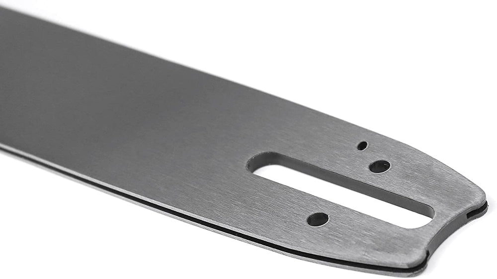 NEO-TEC guide bar tail detail showing D025 fit for correct alignment