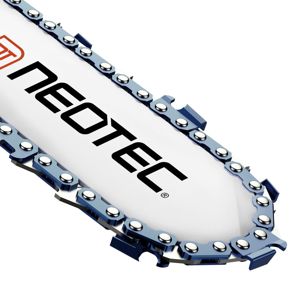 NEO-TEC three chains laid flat illustrating convenient replacement pack quantity