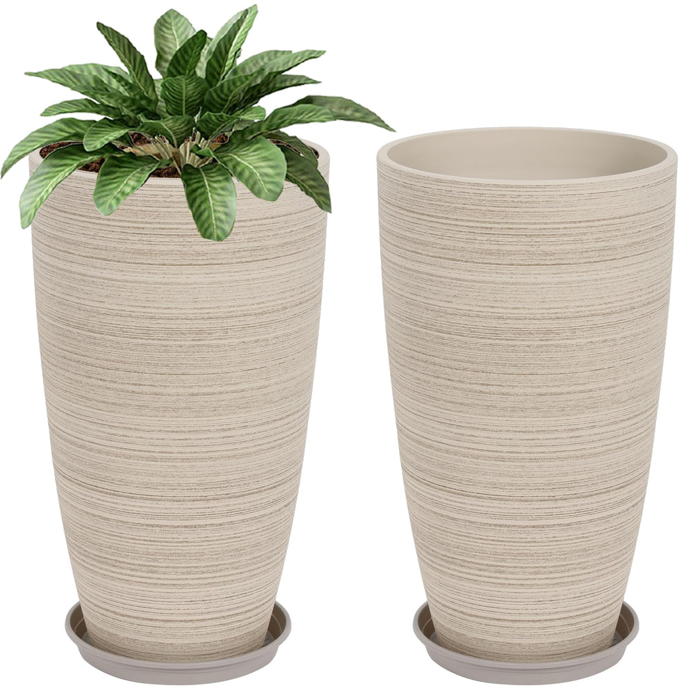 Neoaider front view of oat tall planter showing clean modern silhouette and stability