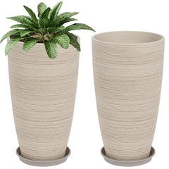 Neoaider front view of oat tall planter showing clean modern silhouette and stability