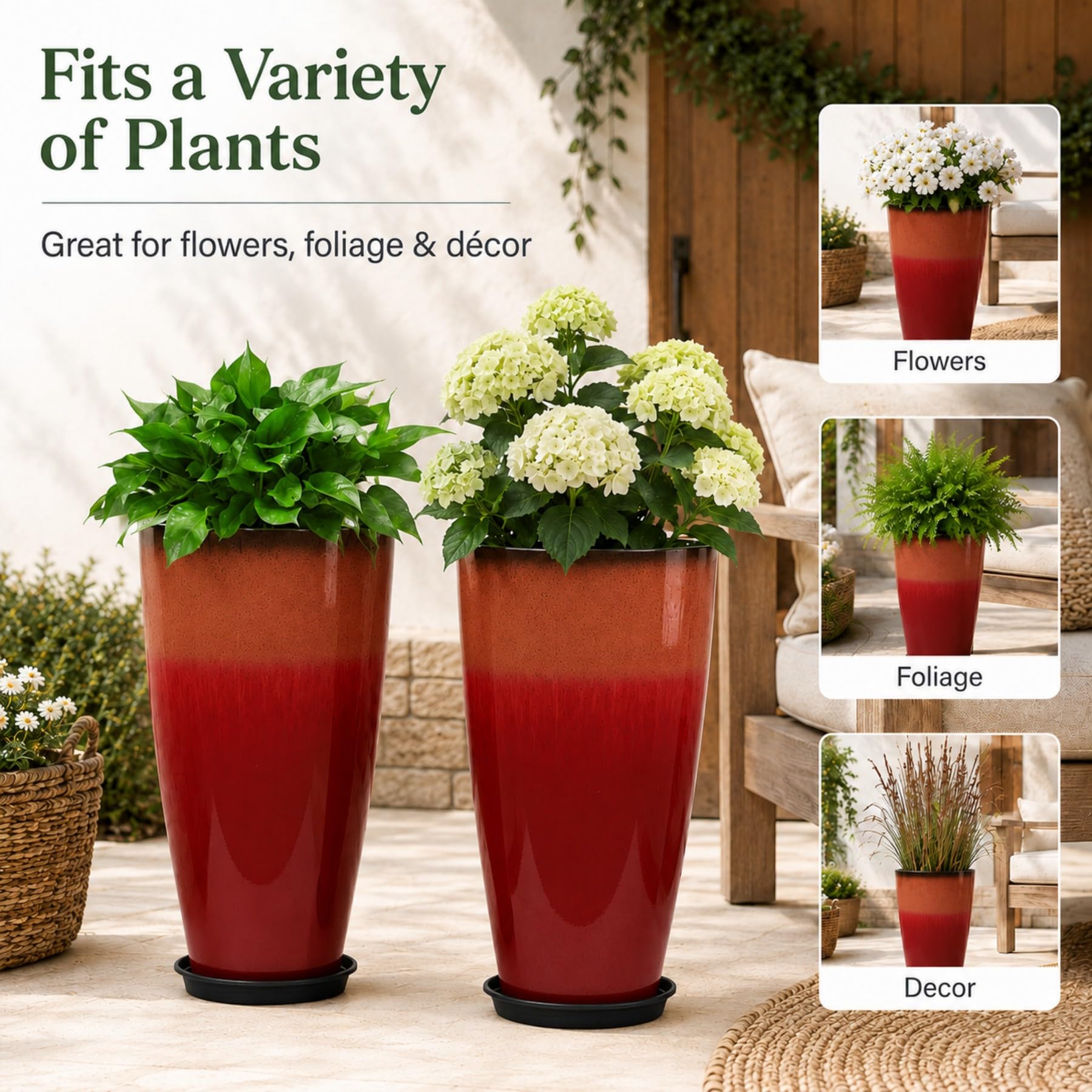Neoaider planter beside chair showing 21-inch scale for spatial planning