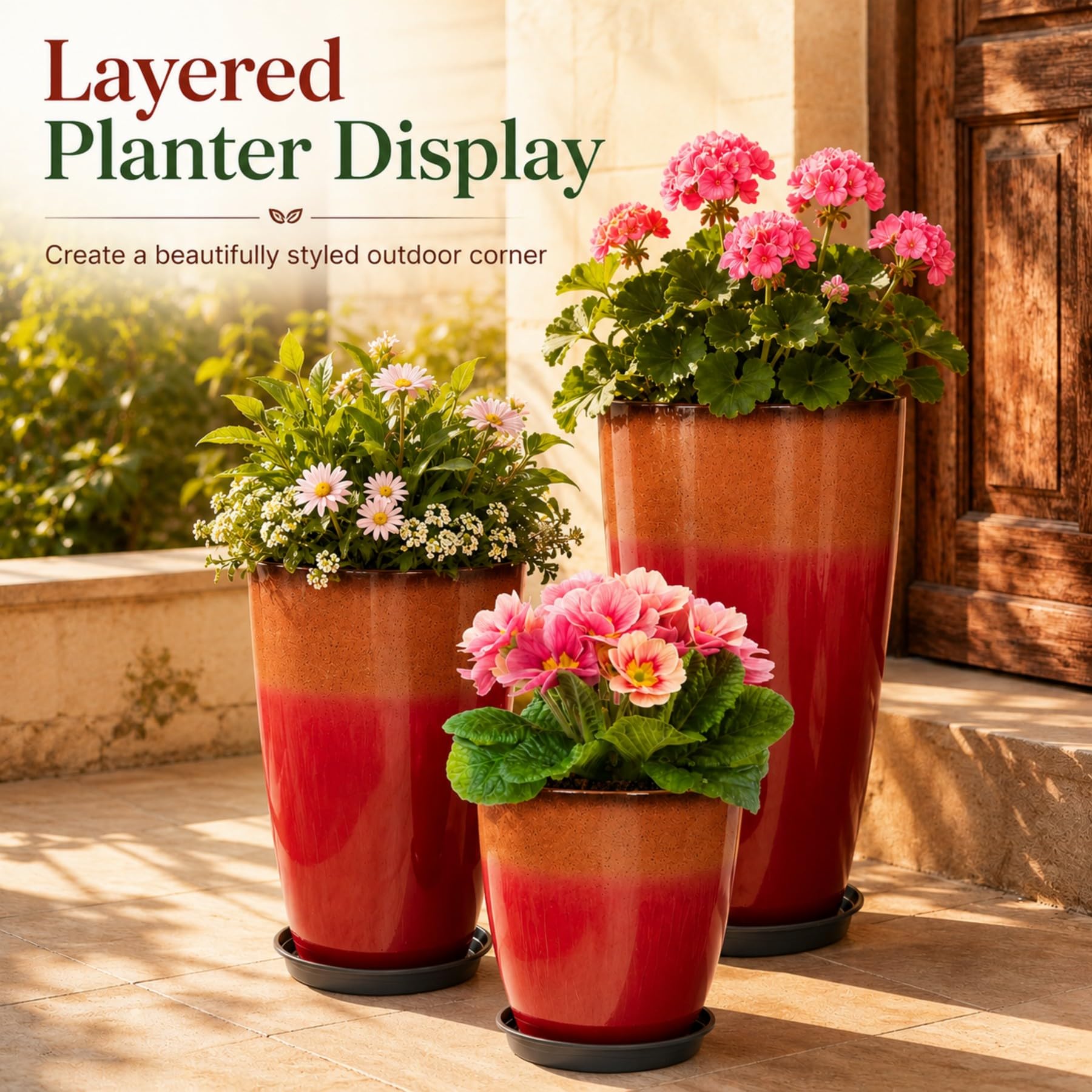 Neoaider balcony scene with planters creating a vibrant mini-garden and space-saving benefit