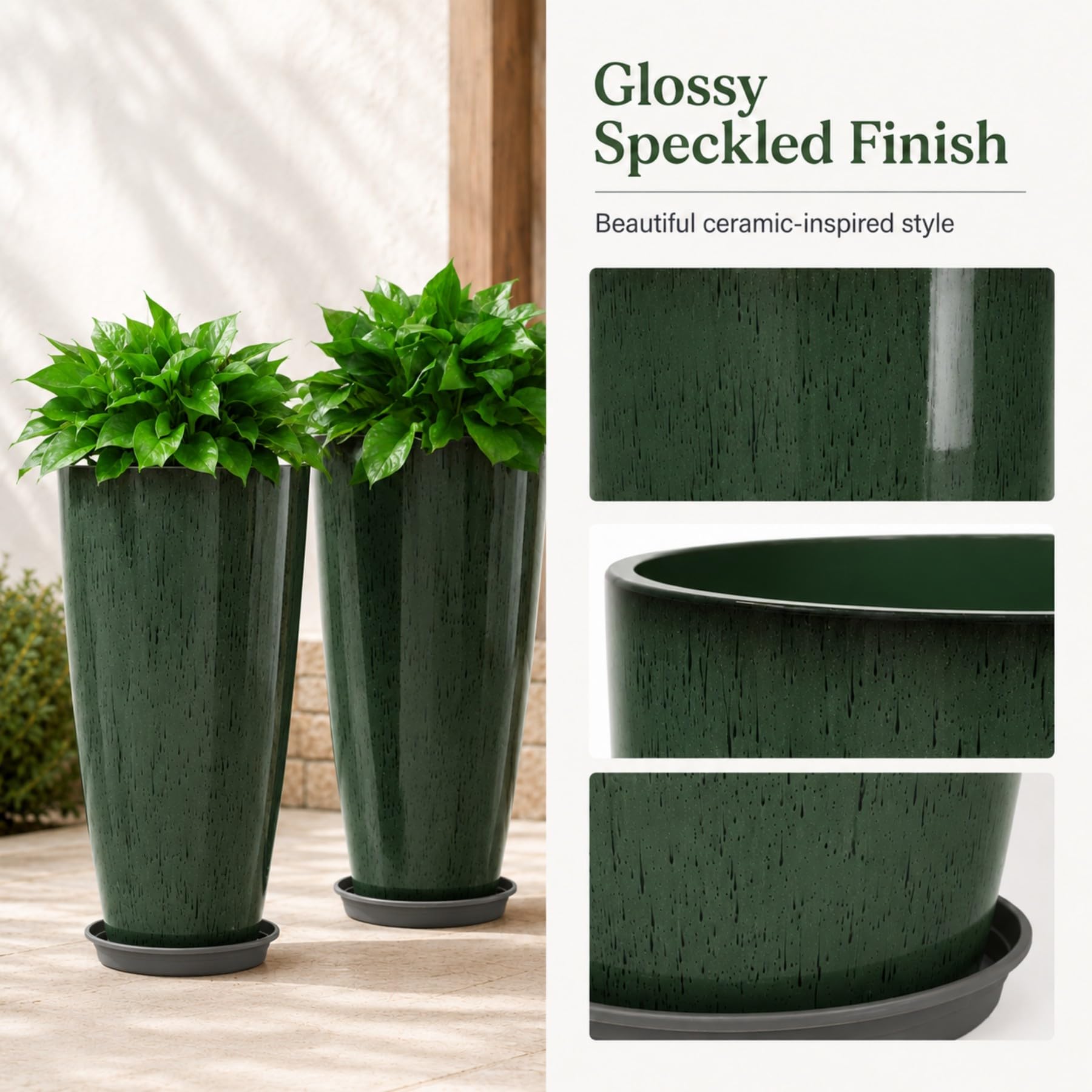 Neoaider planter in use on patio creating instant greenery and low-maintenance styling