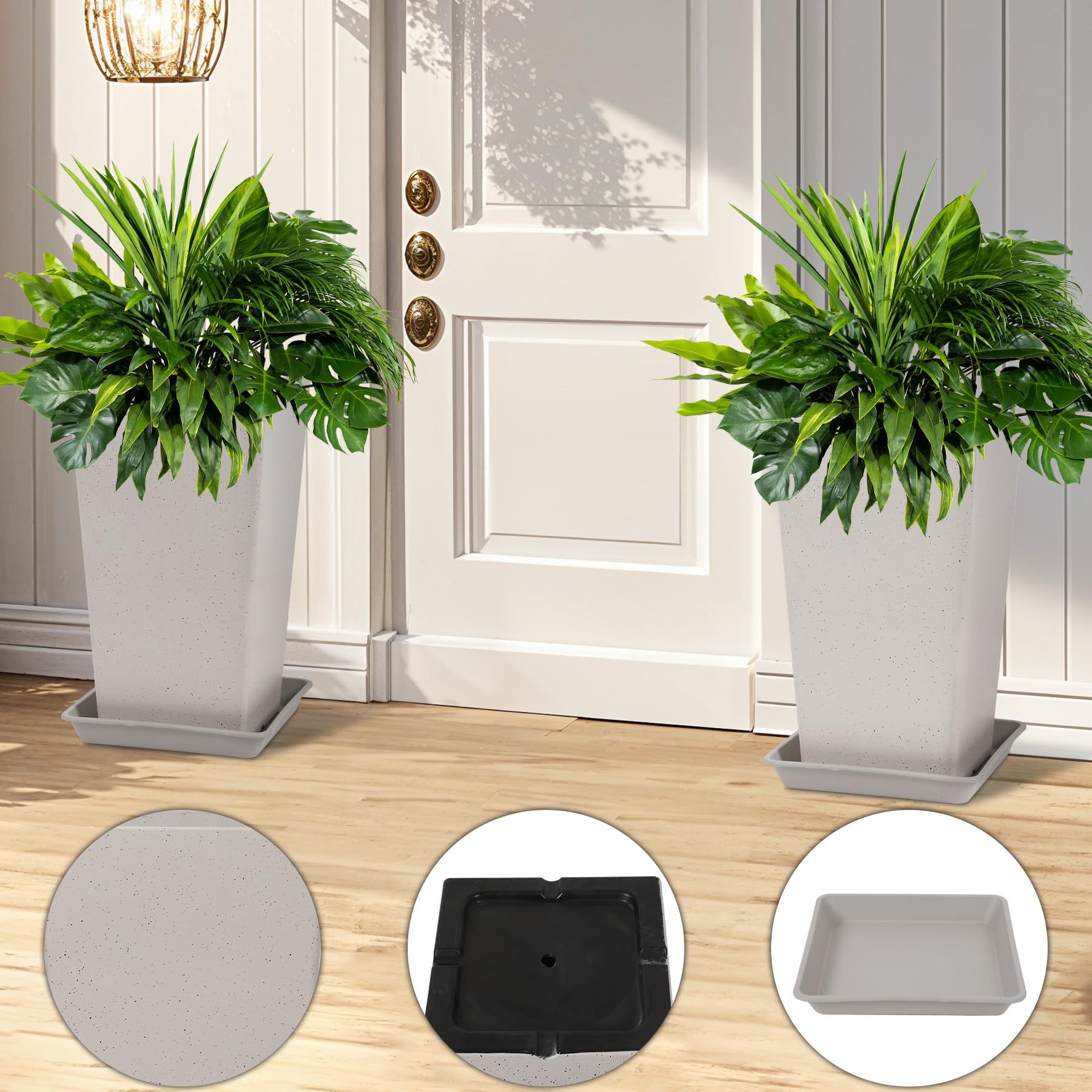 Neoaider planter in use on patio providing visual scale and styling ideas