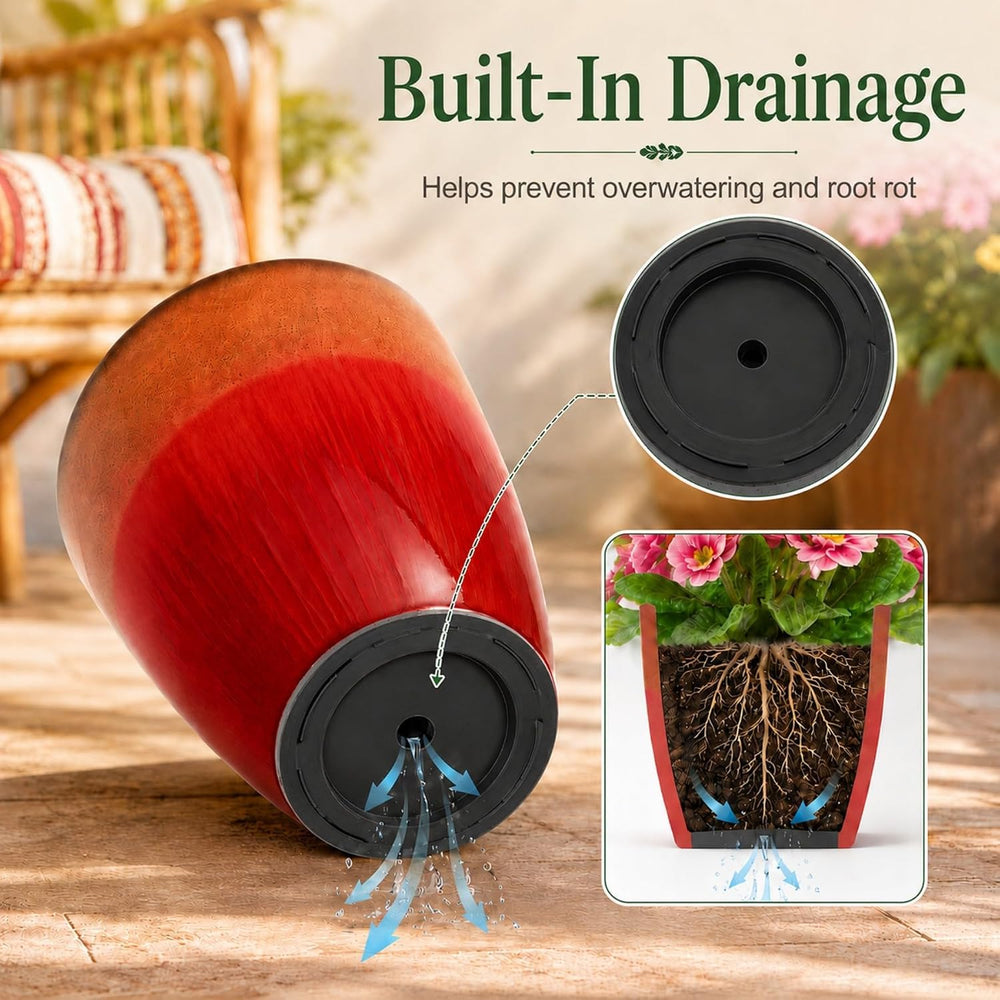 Neoaider planter in entryway illustrating vibrant color brightening interiors