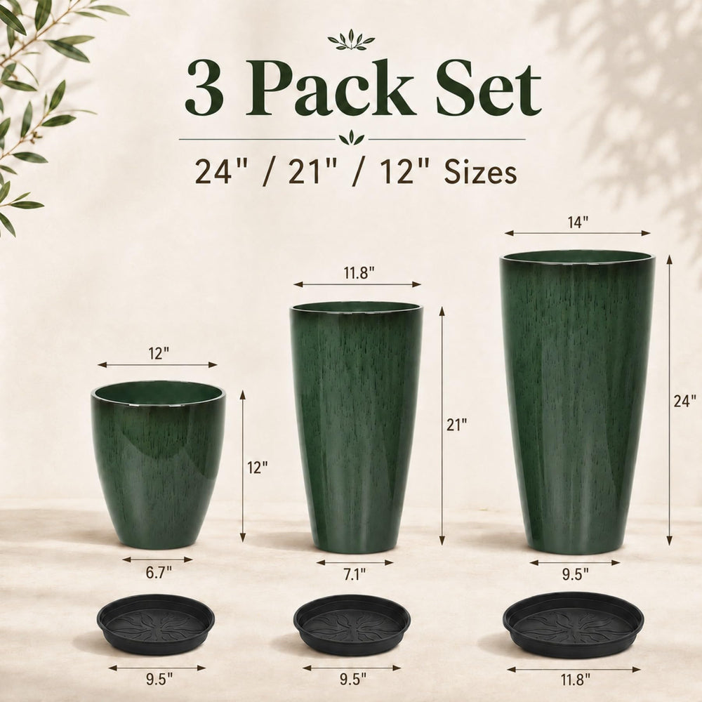 Neoaider 24-inch planter side profile with height and visual scale benefits