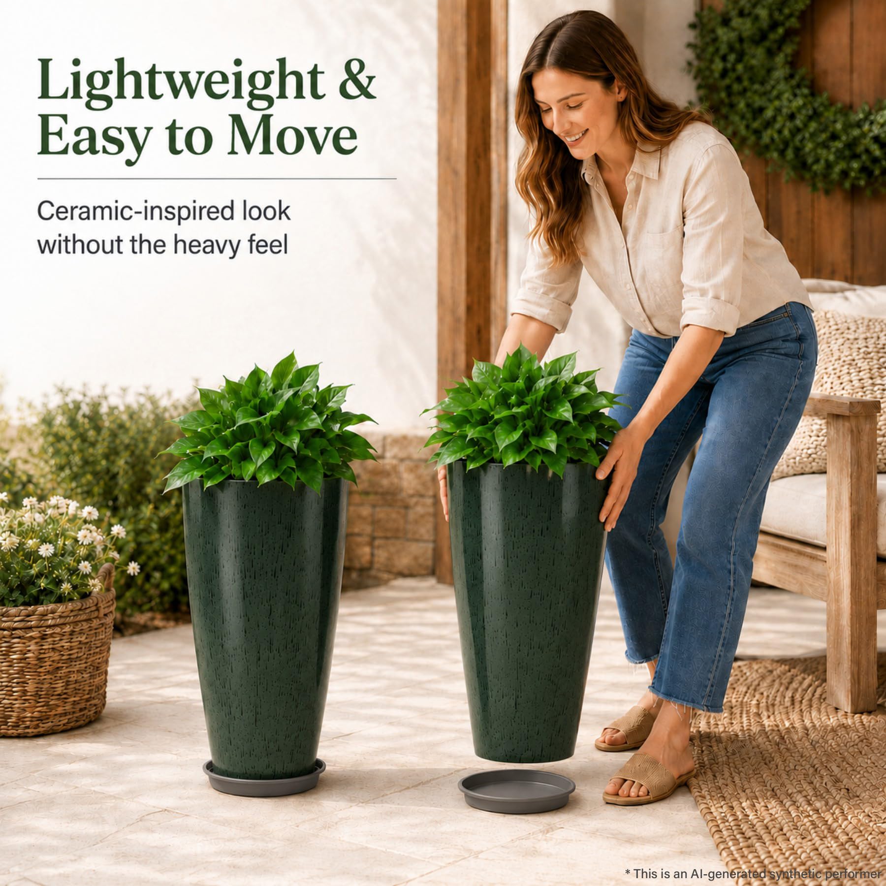 Neoaider empty planters nested for compact storage saving space between seasons