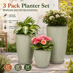 Neoaider 24-inch planter close-up highlighting tall focal planting benefits