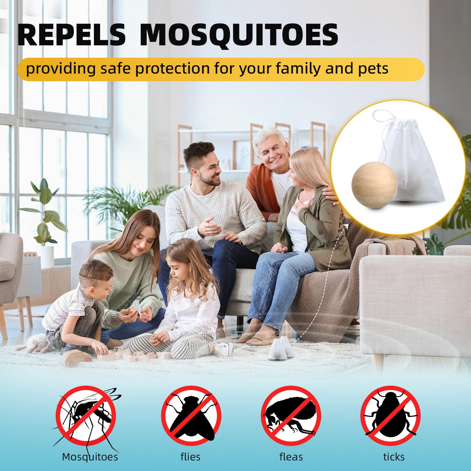 NeoAxisGlo repellent balls placed on a patio table providing outdoor comfort